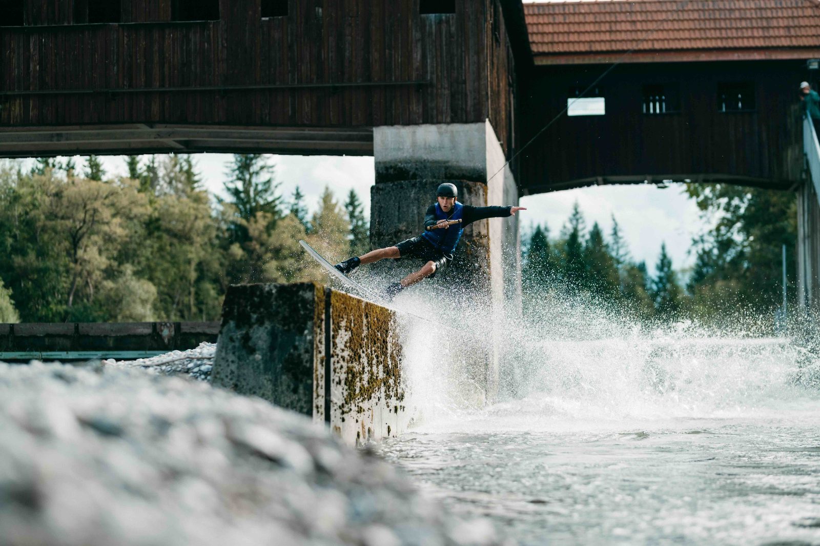Winch pull action shot
