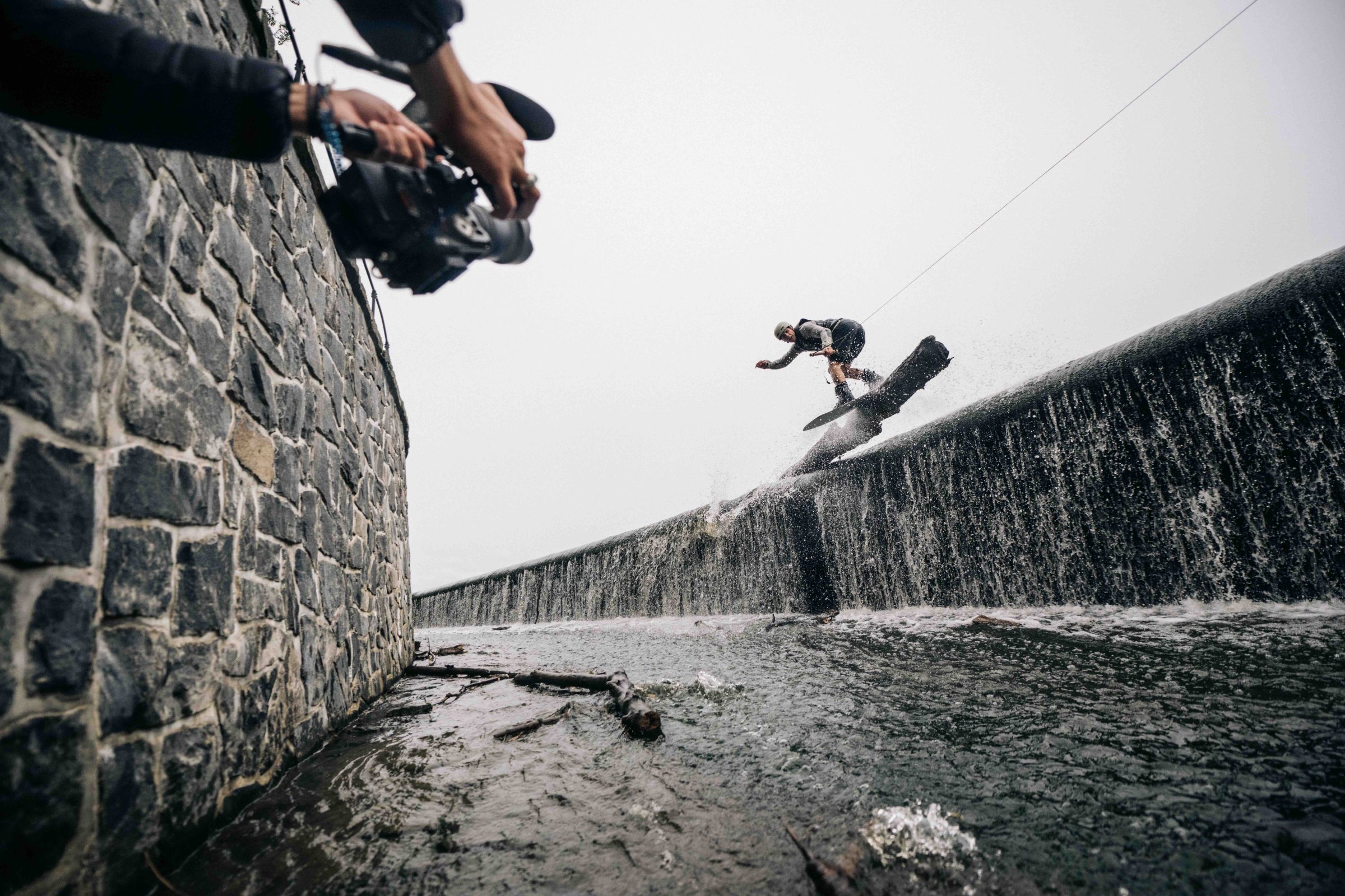 Winch pull action shot