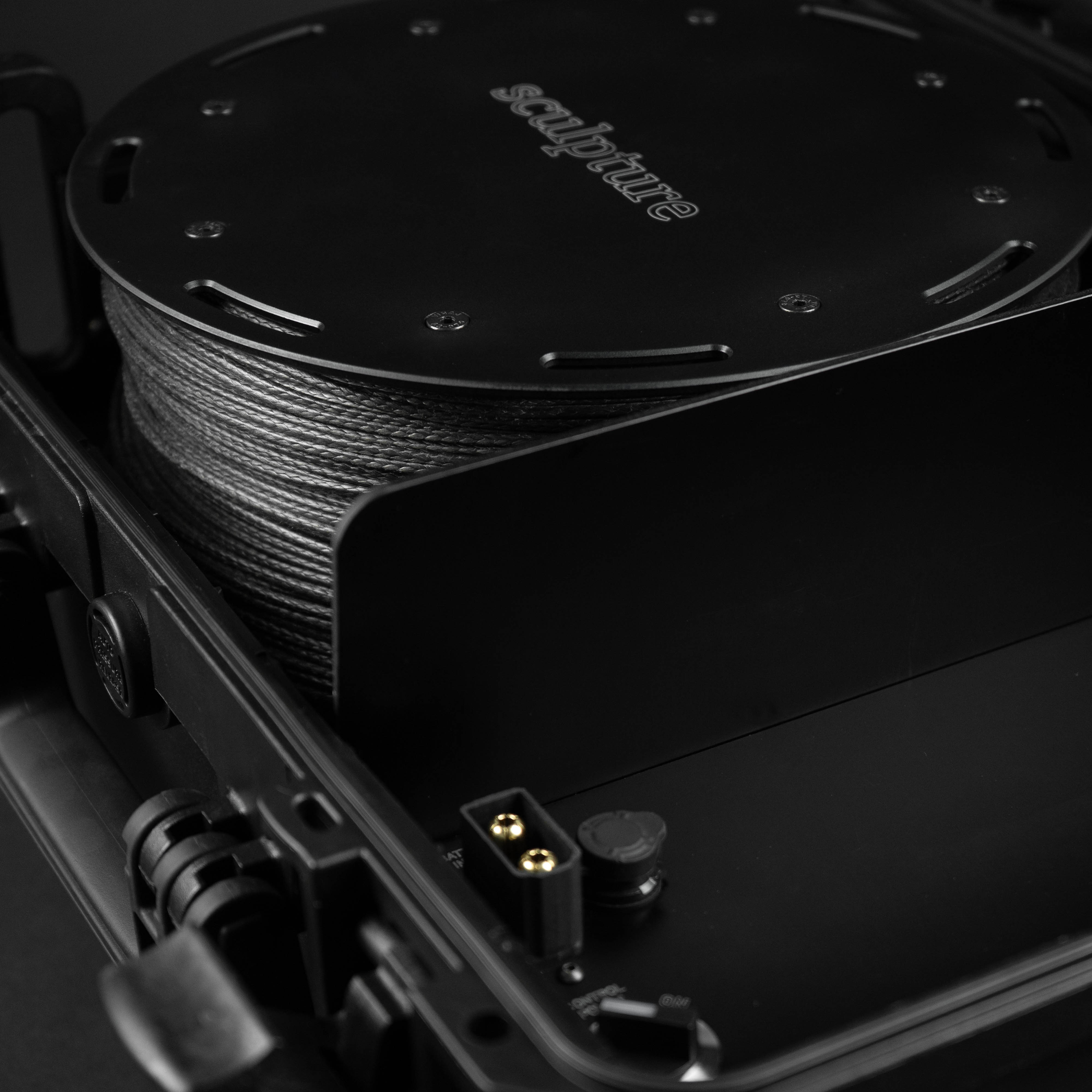 WINCH DETAIL SHOT — STEALTH CASE CLOSE-UP